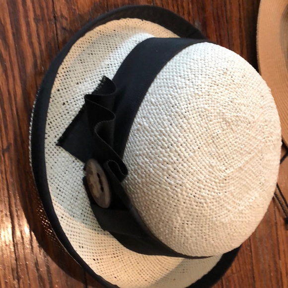 BOWLER woven straw hat Dressed Up !